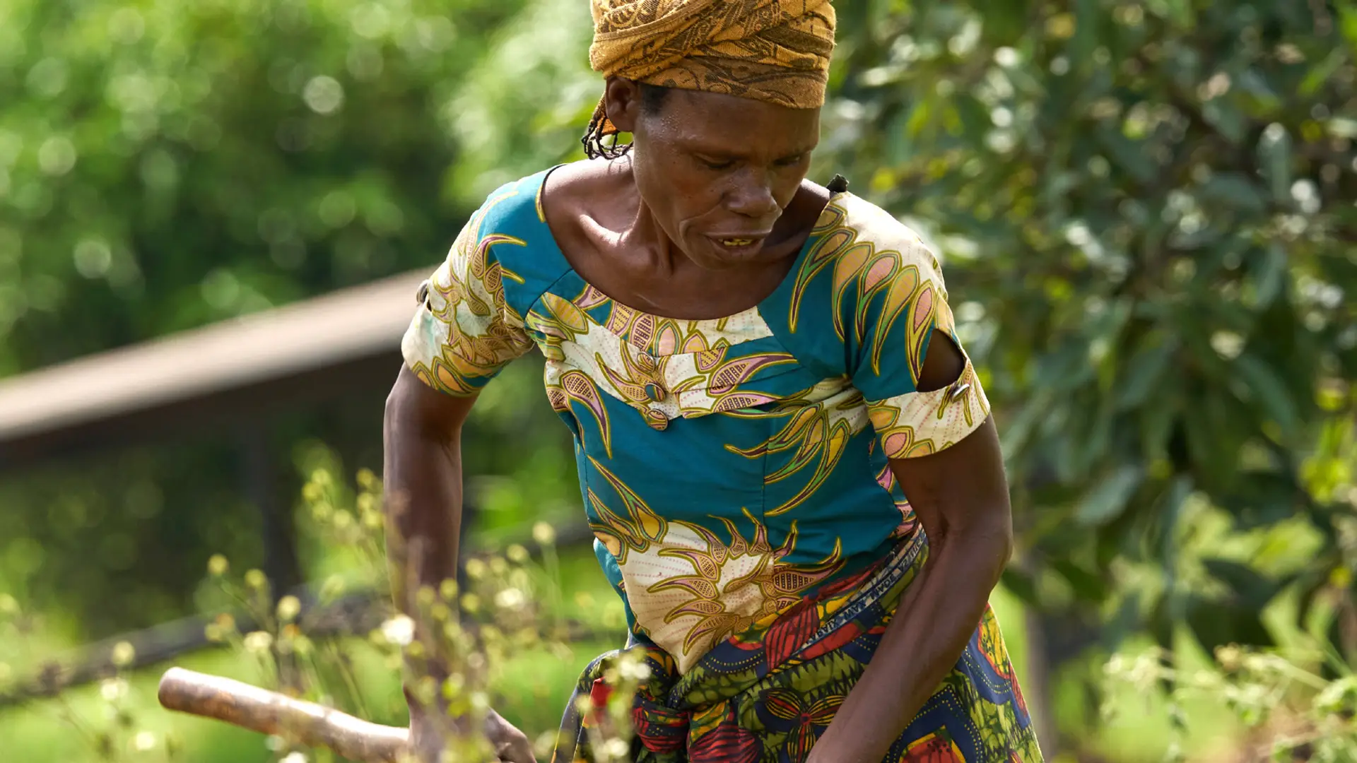 A woman farmer in the field